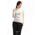 Newest sale OEM quality milky white lady sweater